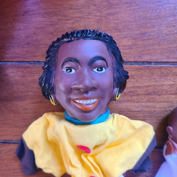 Vintage New 6784 Black Family 2 Piece Family Hand Puppets Family Theater - Picture 5 of 6